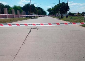 Por el intenso calor se dañaron varias calles de la ciudad de Frías