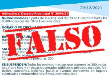 Desmienten un comunicado falso sobre nuevas restricciones