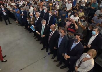 Gerardo Zamora acompañó al presidente en el lanzamiento del Plan de Escuelas Técnicas