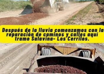 Comisión Municipal de Villa Salavina realiza trabajos de reparación de camino vecinal