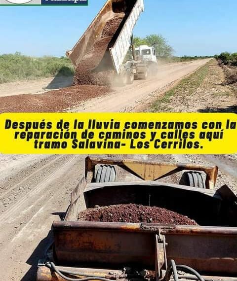 Comisión Municipal de Villa Salavina realiza trabajos de reparación de camino vecinal