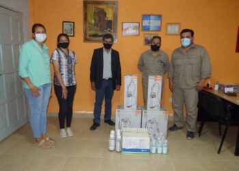 El Intendente de Los Telares Prof José Araujo recibió el equipo de la Dirección de Enfermedades Transmisibles por Vectores del Ministerio de salud de la provincia