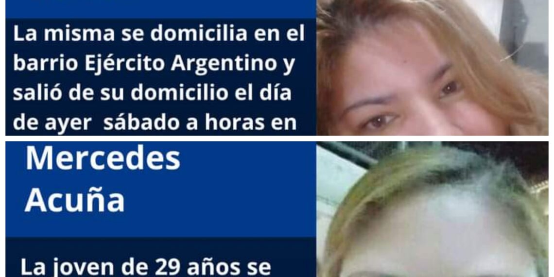 La Policía y División Búsqueda de Personas de la provincia intentan dar con el paradero de dos mujeres