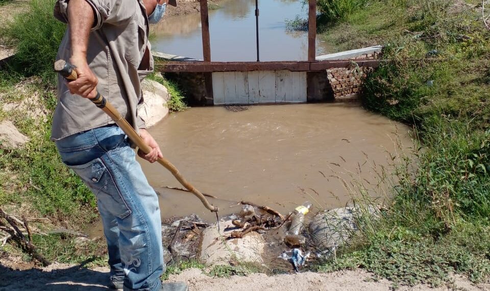 RECURSOS HÍDRICOS TRABAJANDO EN EL CANAL DEL ALTO PARA GARANTIZAR EL ABASTECIMIENTO DE AGUA A LOS TELARES