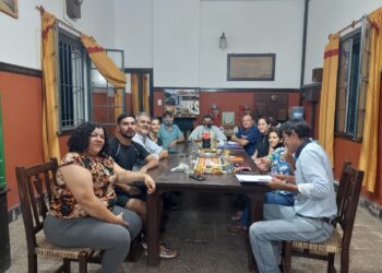 Reunión del Intendente de Los Telares José Araujo con el grupo del Bicentenario
