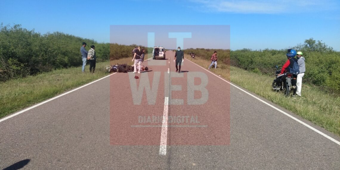 Fatal desenlace sufrió un motocicleta sobre Ruta 92 en el Departamento Salavina