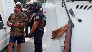 Lo detuvieron por amenazar con un rifle a una mujer: su hijo contó que hacía tres días que viajaban desde Neuquén