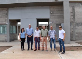 Visita de obra del nuevo penal de nuestra ciudad con la presencia del Sub secretario de Justicia Ramiro Santillan y de la Intendente junto al presidente del Concejo Deliberante de Los Telares