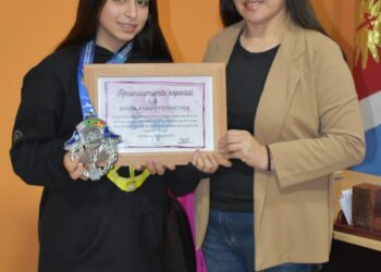 La Municipalidad de Los Telares recibió a la Subcampeona Internacional de Patinaje Artístico