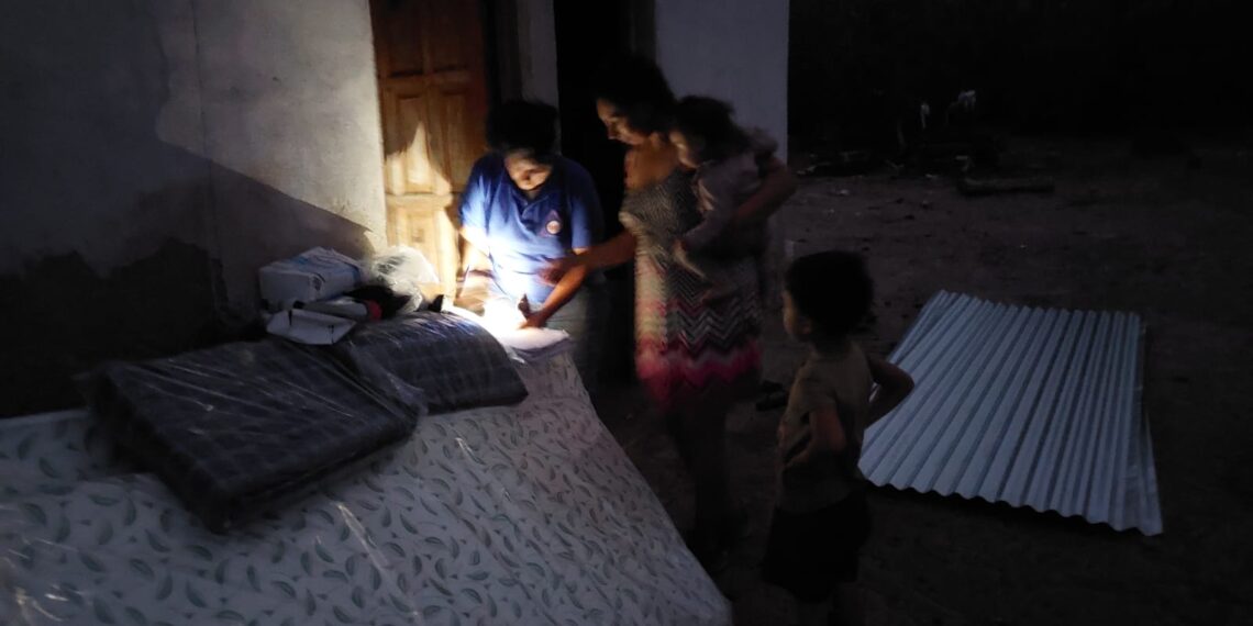 La Municipalidad de Los Telares asistió a familias afectadas por el temporal