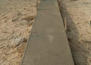 Avanza la obra de Cordón Cuneta: en Villa Salavina