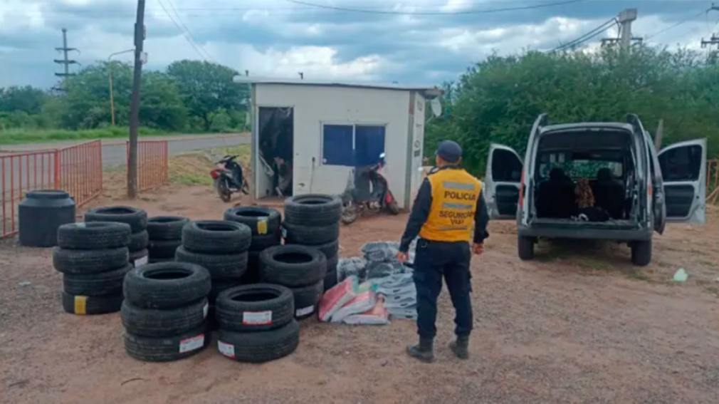 Secuestro millonario de cargamento clandestino en un control sobre la Ruta 16