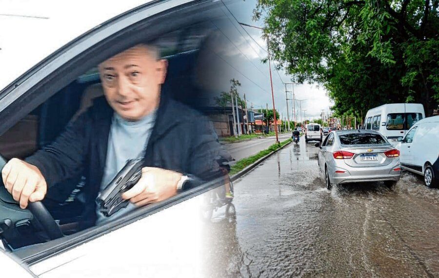 Adujo ser policía y amenazó con un arma a motociclista que le reclamó por salpicarlo