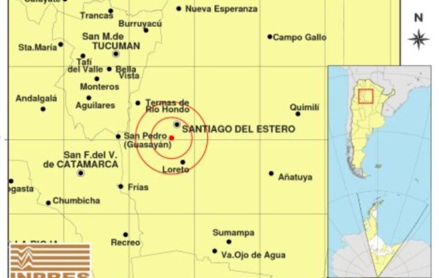 Hubo un sismo de 2.7 en Santiago del Estero, Ocurrió en la madrugada de este lunes