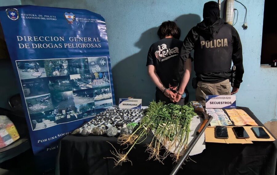Sumampa: Desarticularon un puesto de venta de drogas, hay persona detenida