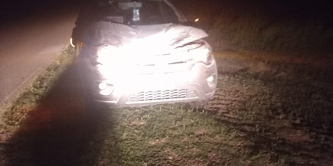 Franco Escobedo, cantante del grupo chamamecero La Banda de potencia se salvó de milagro al volcar con su vehículo