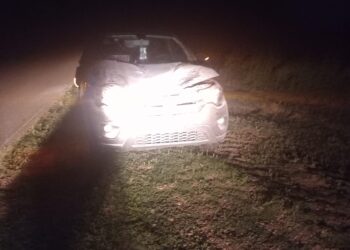 Franco Escobedo, cantante del grupo chamamecero La Banda de potencia se salvó de milagro al volcar con su vehículo