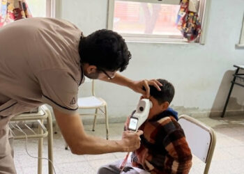 Realizaron un operativo oftalmológico en la Escuela Primaria de Villa Salavina.